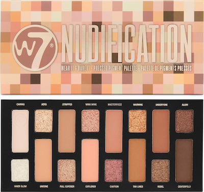 W7 Cosmetics Nudification Lidschattenpalette in fester Form 12gr