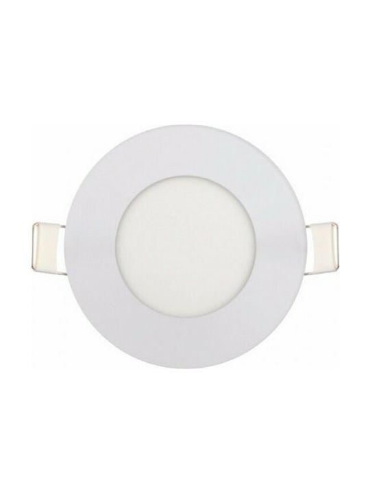 Horoz Electric Round Metallic Recessed Spot with Integrated LED and Cool White Light 3W White 8.3x8.3cm. 1pcs