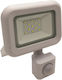 Eurolamp Waterproof LED Flood Light 10W Cold White 6500K with Motion Sensor IP44