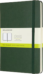 Moleskine Caiet cu Pagini Albe și Elastic Verde