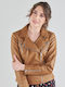 Damen Biker Jacke Tabac Braun