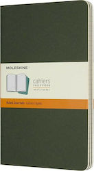 Moleskine Set 3 Notebooks Ruled Green