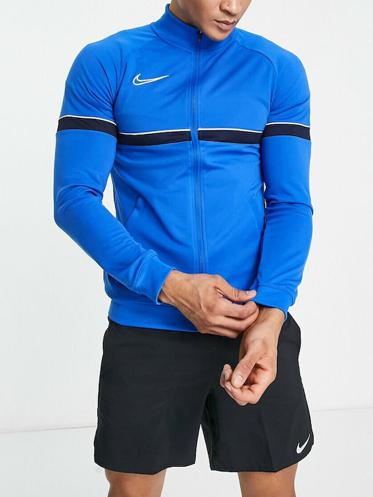 Nike Academy Track Ανδρική Φούτερ Ζακέτα Dri-Fit με Τσέπες Μπλε