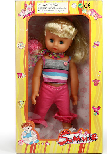 Avra Toys Μωρό Κούκλα με Φούξια Παντελονάκι 32 εκ.