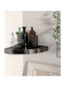 Eckregal Wand Glossy Black 25x25x3.8cm
