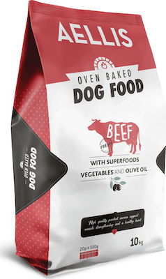 Aellis Oven Baked 10kg Dry Food for Adult Dogs with Calf