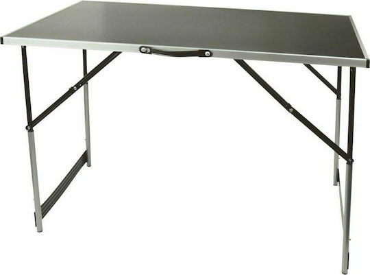 70111 Outdoor Bar Foldable Table with Plastic Surface and Aluminum Frame Black 100x60x94cm