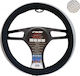 Simoni Racing Car Steering Wheel Cover with Diameter 37-39cm made of Leatherette Black with Rhinestones
