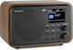 Audizio Milan DAB+ Tabletop Radio Rechargeable DAB+ with Bluetooth Brown