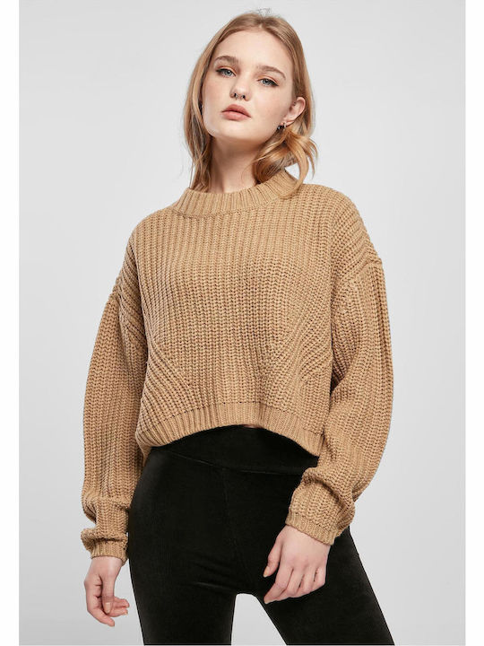 Urban Classics Damen Langarm Pullover Unionbeige