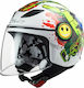 LS2 FF602 Funny Croco White Motorradhelm Jet ECE 22.05 800gr 30602 20 61