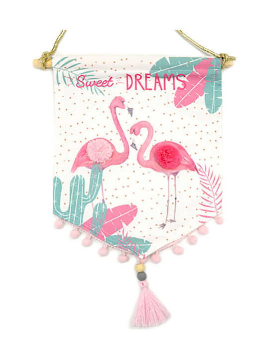 Banner pendant banner Flamingo - Pink