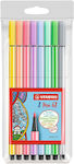 Stabilo Pen 68 Pastel Markere de Proiectare Multicolor 8buc