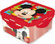 Mickey Kids Lunch Thermal Plastic Box Red