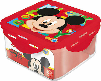 Mickey Kids Lunch Thermal Plastic Box Red