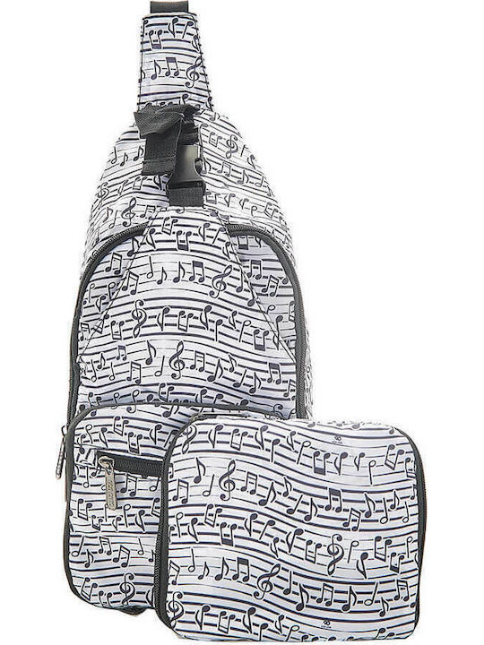 Eco Chic Cross White Music School Bag Shoulder Elementary, Elementary in White color