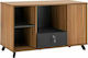 Büroaufbewahrungsschublade und -schrank Holzschatten Eiche mit Schloss 120x40x68cm Freebox