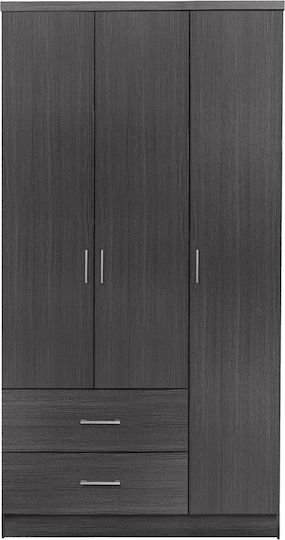 Τρίφυλλη Ντουλάπα 89.2x42x181cm Zebrano