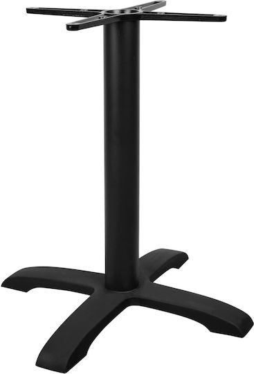 Freebox Βάση Τραπεζιού Μαντεμένια Μαύρη 62x62x72cm