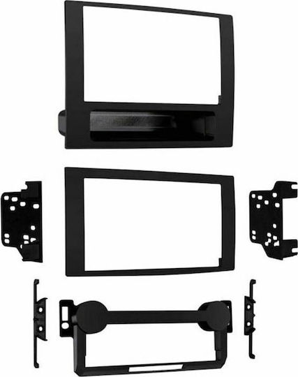 Connects2 DIN Fascia Panels 2 Din Jeep Compass/Patriot Car Stereo Frame Kit for Jeep Compass 2007-2008