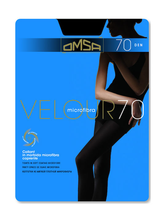 Omsa Velour Women's Pantyhose 70 Den Brown