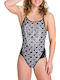 Arena Crazy Pop Skulls Athletic One-Piece Swimsuit with Padding