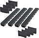 vidaXL Plastic Canal Duș cu Dimensiune 100x12.5cm Negru 4buc