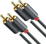 Ugreen Cable 2x RCA male - 2x RCA male 1.5m (10517)