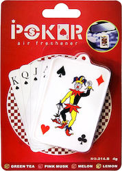 Autoline Αρωματική Καρτέλα Κρεμαστή Αυτοκινήτου Poker Green Tea, Pink Musk, Melon, Lemon