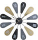 Inart Wanduhr Metallisch Black 50x5cm