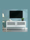 TV-Ständer Metall Weiß M118xT40xH60cm