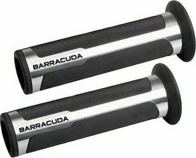 Barracuda Motorcycle Grips Racing in Silver Colour N1026-A