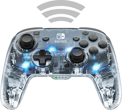 PDP Afterglow Wireless Deluxe Gamepad για Switch Διάφανο