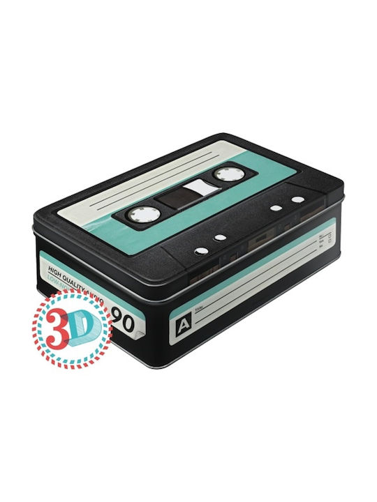 Nostalgic Art Flat Retro Κουτί Γενικής Χρήσης με Καπάκι Μεταλλικό 23x16x7cm