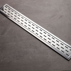 Tema Rain Stainless Steel Channel Floor with Output 50mm and Size 40x6.5cm Silver