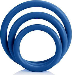 Calexotics Tri Rings Set of 3 Blue 3pcs