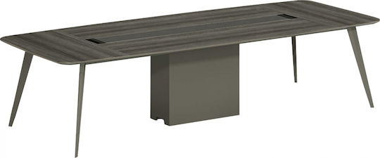 Masă De Întâlnire Lux Series Lemnă Culoare Gri 320x128x75cm