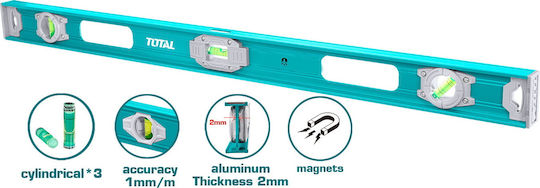 Total TMT210026 Spirit Level Aluminum Magnetic 100cm with 3 Eyes