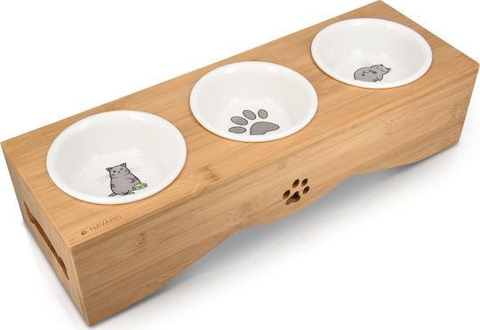Navaris Bol Ceramic pentru Mâncare & Apă pentru Câine & Pisică 3 x 130ml 10cm 3buc