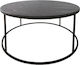 Tondo Round Wooden Coffee Table Μαύρο L80xW80xH40cm