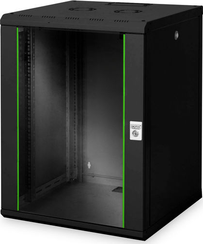 Digitus Unique Επιτοίχια Καμπίνα Rack 16U 60x60x82cm Μαύρο 16U-6/6-SW