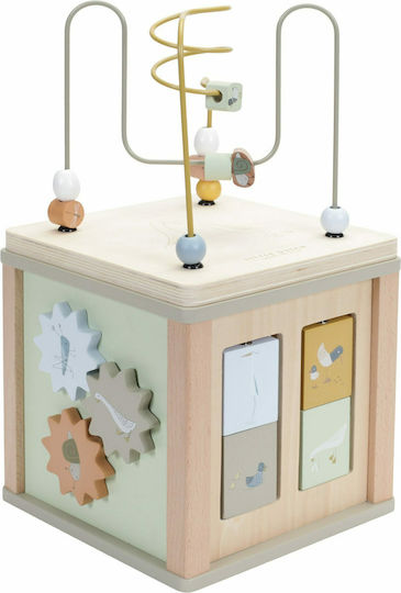 Little Dutch Куб за дейности Activity Cube Little Goose от дърво със звуци за 18++ месеца