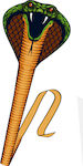 Gunther Pliant Kite Κόμπρα Tesatura cu coadă, sfoară și sac de depozitare 400x69cm