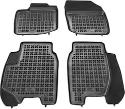 Rezaw Plast Set of Front and Rear Mats Tray Type 4pcs from Rubber for Honda Civic Black