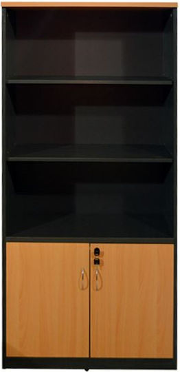 În picioare pe podea Dulapuri de birou din lemn cu încuietoare în Culoare Maro, 80x40x180cm