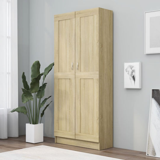 Office Storage Cabinet Wooden Sonoma 82.5x30.5x185.5cm