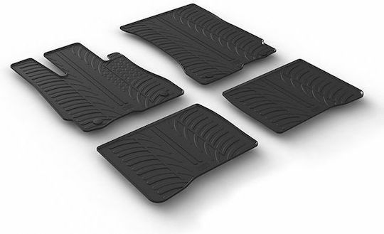 Gledring Set of Front and Rear Mats 4pcs Tray Type for Mercedes-Benz S 2005-2013 Black
