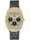 Guess Women's Watch Chronograph with Black Rubber Strap