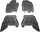 Rezaw Plast Set of Front and Rear Mats 4pcs Tray Type for Nissan Pathfinder 2008-2012 Black