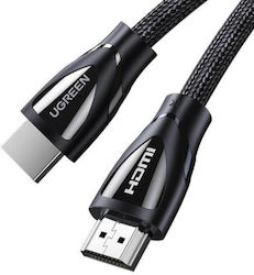 Ugreen HD140 HDMI 2.1 Braided HDMI male - HDMI male 2m Μαύρο